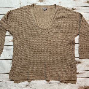 J. Jill Brown Waffle Knit Sweater
